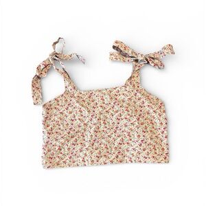 Floral Tie-Strap Crop Top